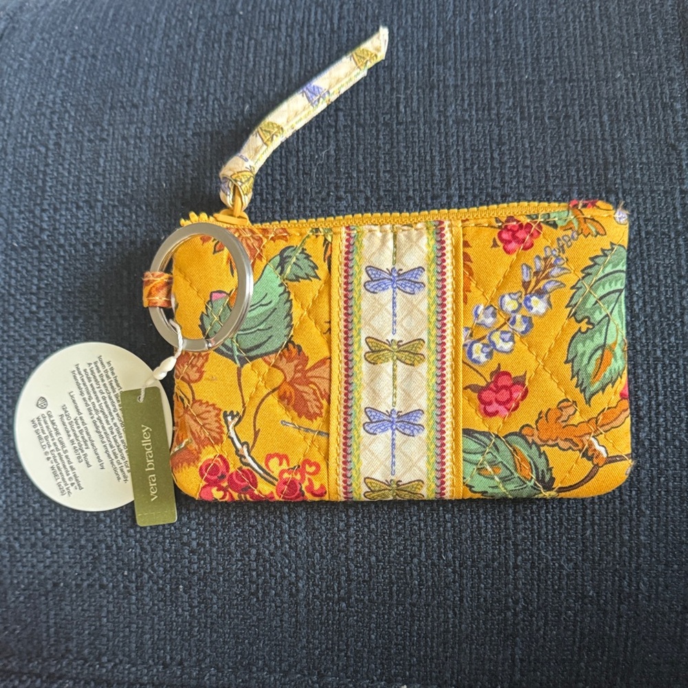 Vera Bradley x Gilmore Girls  Yellow and Red Floral Keychain Pouch